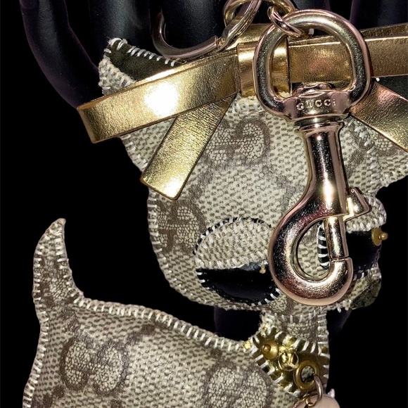GUCCI Guccioli Charms GG Monogram🐾Chihuahua Key Fob Keychain Charm - Picture 3 of 7